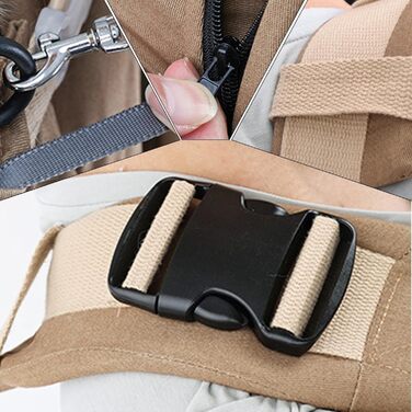 Сумка-переноска для собак та котів, рюкзак-переноска для тварин, легка та зручна, з безпечним ременем, для подорожей на відкритому повітрі, хакі