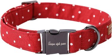 Нашийник для собак Unique Style з кравбатою, регульований, для малих, середніх та великих собак, червоний, XXS-XL (1 шт.)