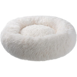 Кругле лежак для собак PETSTUFF, нековзке, пране, вибір кольору та розміру, бежевий, діаметр 100 см