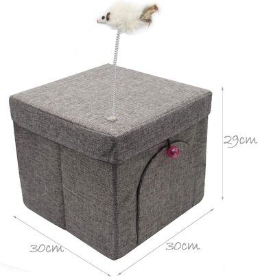 Складаний будиночок для котів і домашніх тварин BPS з мишкою, 30×30×29 см