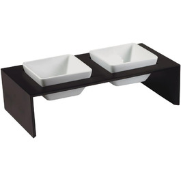 Миска для котів і собак Wolters Meshidai, подвійна, XS, 2×0,2 л, чорна