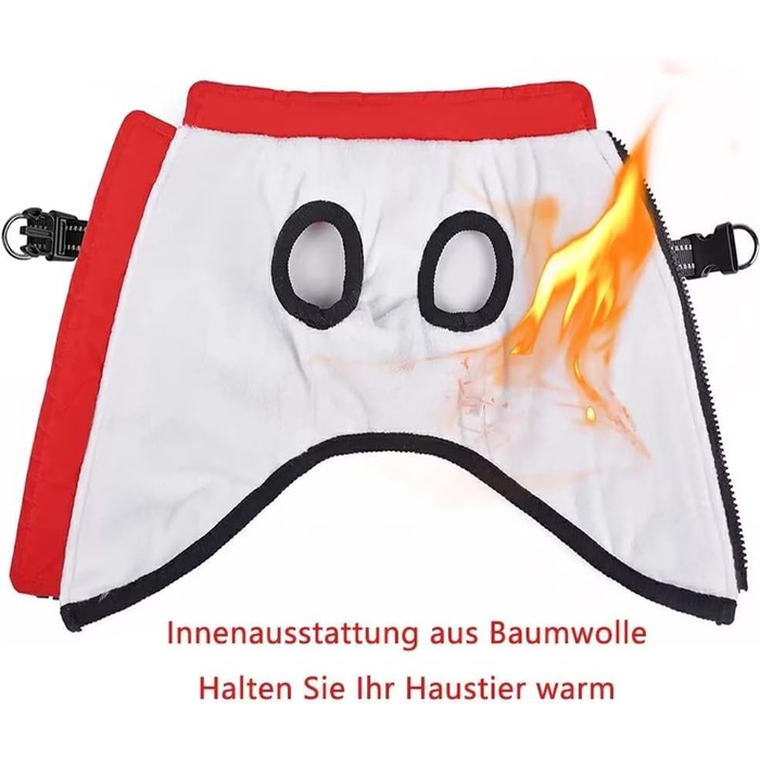 Зимова жилетка для собак, водонепроникний теплий одяг з D-кільцем (зелений, XL) та (червоний, 4XL)