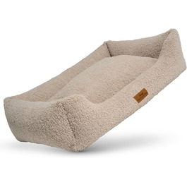 Ортопедичне ліжко для собак Teddy - Корзина для собак, яку можна прати - Ергономічне ліжко для собак з знімним лежаком - Сертифікат OEKO® TEX & Виготовлено в ЄС - Для маленьких, середніх та великих собак (Грейж, L) Грейж L (100x70 см)