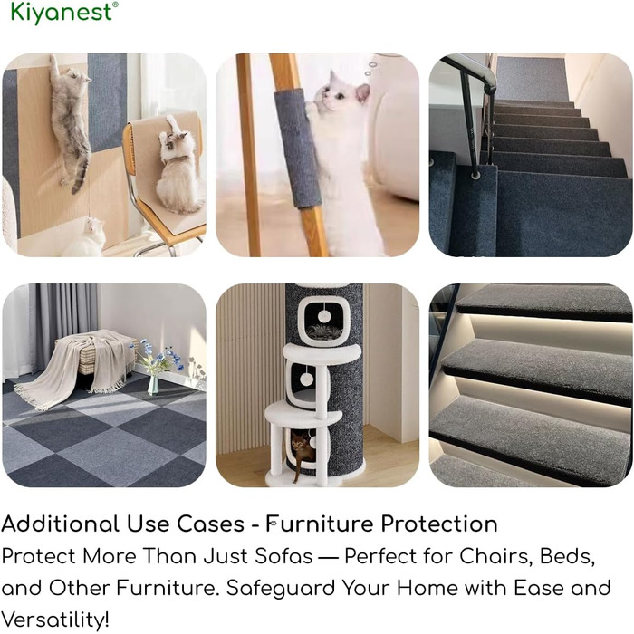 Котяче дряпальний борд - іграшка для котів. 2 розміри: 200x40 см та 30x100 см, чорний колір