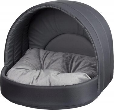 Лежанка для собак та котів 62x52 см | Лежанка для тварин з ПВХ-покриттям, зйомним подушкою | Підходить для дому | Темно-сірий колір