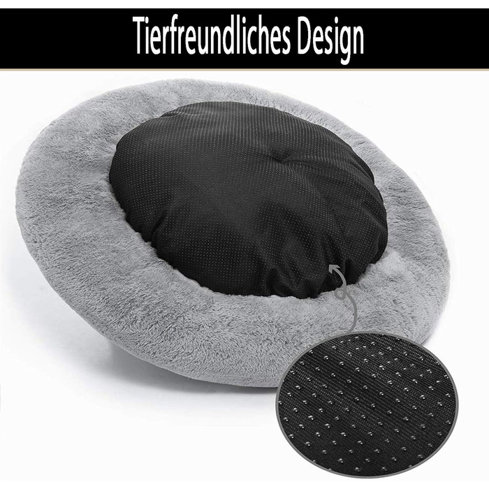 Ортопедичне ліжко для собак XXXL: зручне та м'яке, для великих та середніх порід, сірого кольору. Ліжко-гніздо, антистрес, круглого та овального типу.