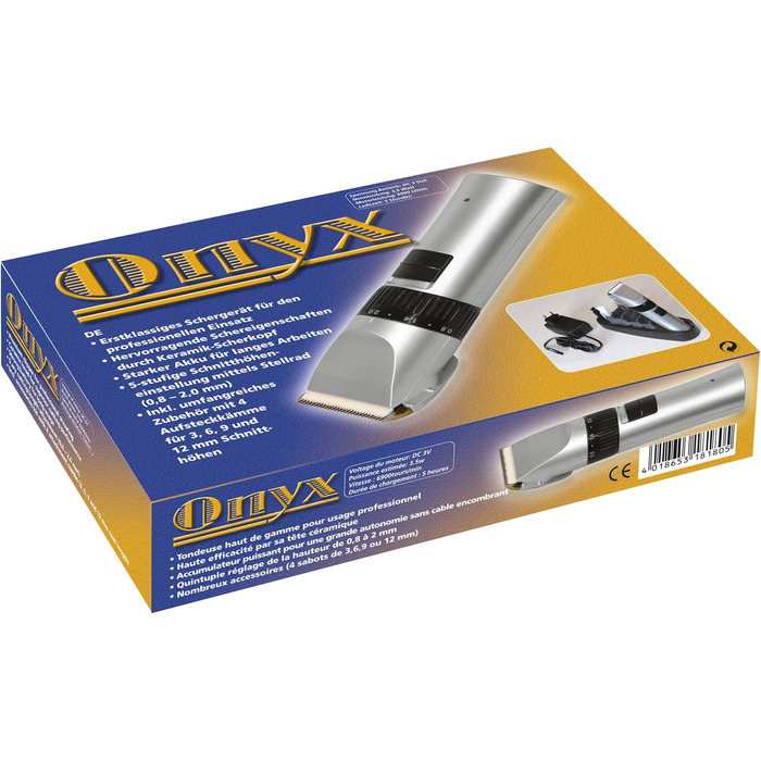 Акумуляторна машинка для стрижки коней Kerbl FarmClipper Akku2 та Onyx з аксесуарами, 2 акумулятори, 31/15 Z