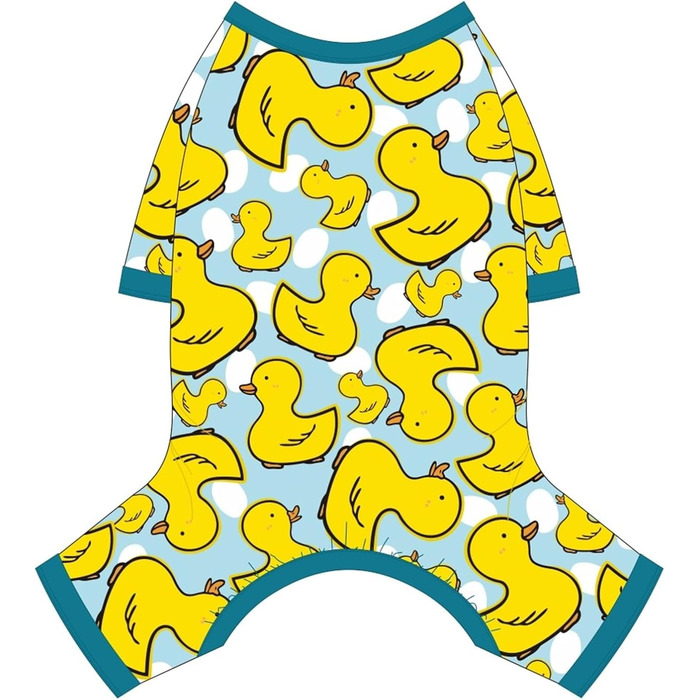 Жовтий комплект піжами для собак, теплий та літній одяг для маленьких собак, цуценят, котів. М'який, еластичний, комплект для домашніх тварин (Small)