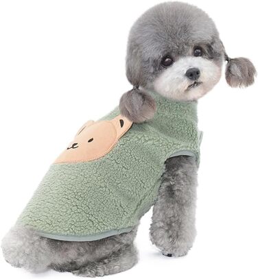 Теплий зимовий пуловер для собак маленьких порід (до 2.5 кг), зелений, розмір M