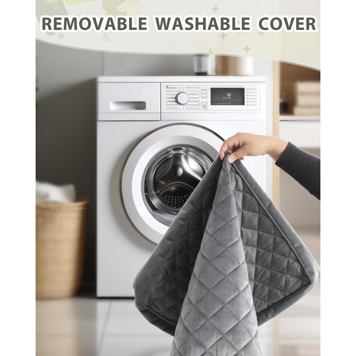 Ортопедичне ліжко для собак великих порід, вологостійке, знімний, пральний чохол та неслизьке дно, стеганий матрац для переноски, 119 x 73 см, темно-сірий колір