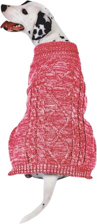 В'язаний пуловер для собак, теплий та м'який, для зими, для цуценят, червоний (S)