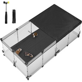 Клітка для дрібних тварин SONGMICS, 144 x 74 x 47 см, білий колір, LPC015W01 M