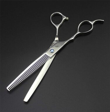 Набір професійних ножиць для грумінгу домашніх тварин, 7.0, 6 шт., прямі, тонкі та вигнуті ножиці, довговічний 9CR нержавіючий сталь для догляду за собаками
