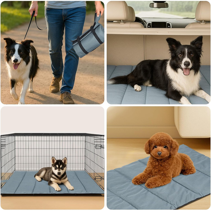 Підстилка для собак 105x63 см: водонепроникна, для подорожей, кемпінгу, м'яка та зручна