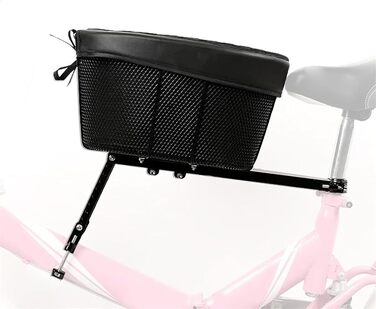 Корзина для собак на велосипед до 7.5 кг, 39 × 23 × 25 см, водовідштовхувальна, дихаюча, знімна, для собак та котів