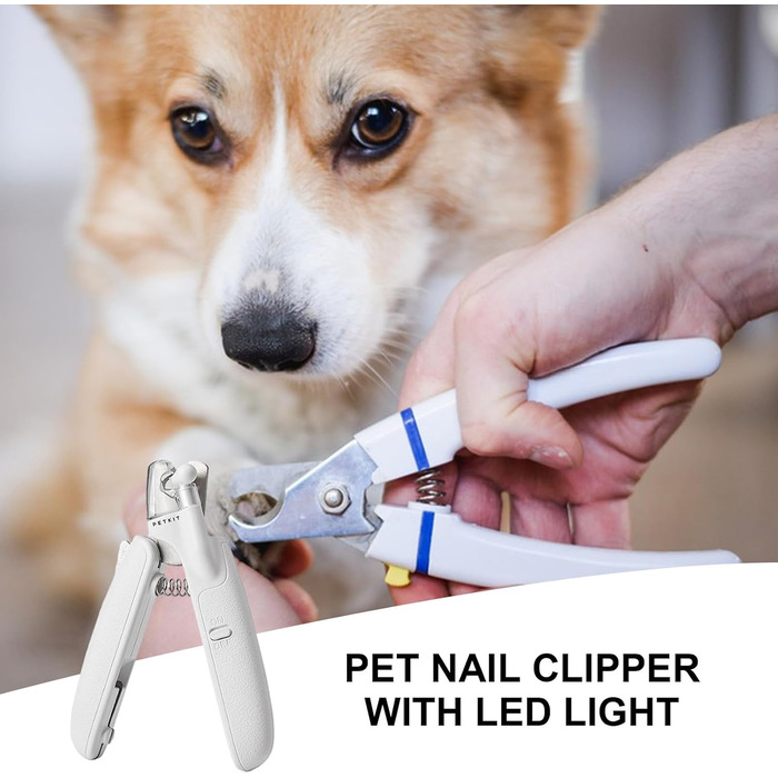 Набір для стрижки кігтів тваринам з підсвічуванням LED | Тример для кігтів собак та котів, догляд вдома, у подорожах
