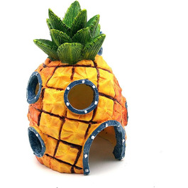 Декорація для акваріума SpongeBob – Ананасовий будинок, Сквідвард, Крабсбургер, фігурки з полімерної смоли, декор для акваріума та тераріуму, 20,3 см