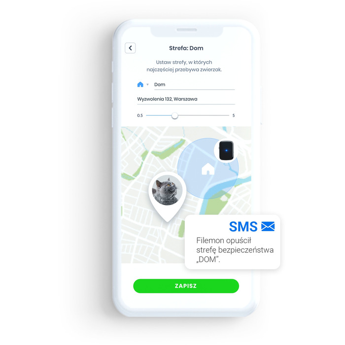 GPS-трекер для котів та собак: нашийник з додатком (українська/польська мова)
