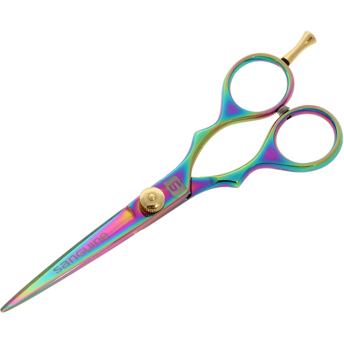 Набір професійних перукарських ножиць та ножиць для витончення, титан, 14 см, з еталоном