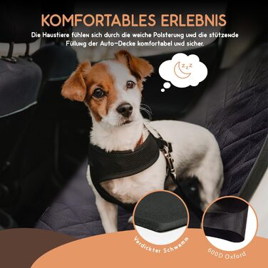 Захист для автокрісла собаки Recalma: чорний, для собак, SUV, легкове авто, вантажівка