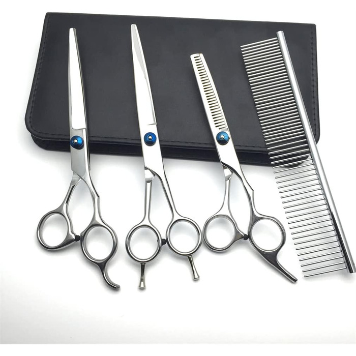 Набір професійних ножиць для грумінгу тварин зі сталі, 7.0 дюймів, для собак та котів