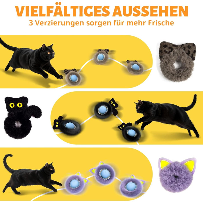 Іграшка для котів GoldenSun: м'ячик-дзюрчалка з рухом, килимок з мишками, приховане ігрове місце (3 шт.)