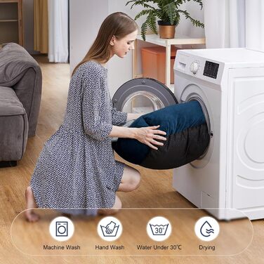 Ортопедичне ліжко для собак JOEJOY, прямокутне, велике, середнє, маленьке, миється, м'яке, дихаюче, для цуценят та домашніх тварин, XXL (107x76x25 см), темно-синій