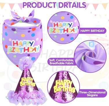 Сукня для собак SCENEREAL на весілля з банданою, комірцем-бантиком та короною, комплект для собак, дівчаток, цуценят, кошенят, аксесуари для вечірки, спідниця-тьюль, костюм для маленьких, середніх та великих собак, білий (весільний) (фіолетовий (день наро