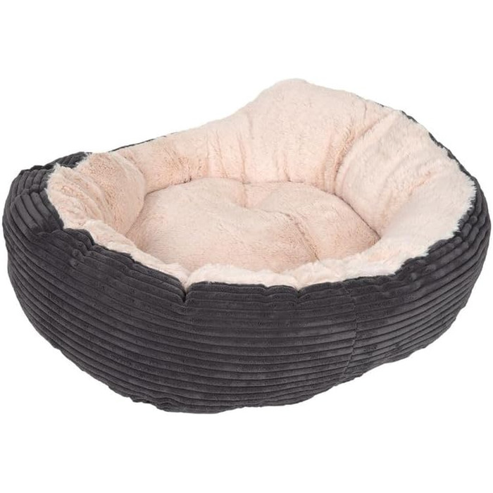 Крісло-гніздочко для котів Zooplus Cozy Cord, темний графіт, L 81x63x18 см