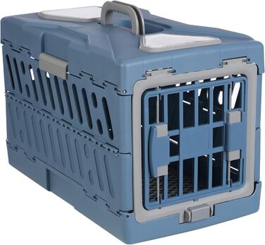 Транспортна переноска для котів та собак, до 20 кг, складана, для подорожей літаком, з вентиляційними отворами, 56x33x37 см, жорсткий корпус