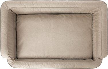 Ліжко для собак PillowPrim XXL 117x79 см, знімний чохол, бежеве, лежак для котів і собак, меблі для тварин