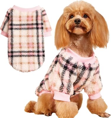 Теплий зимовий пуловер для собак Jecikelon з візерунком, розмір L, для маленьких собак, м'який, комфортний, для котів та собак