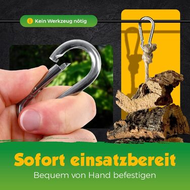 Натуральна іграшка для птахів з коркової шкіри, 60 см | Екологічний матеріал, безпечна для птахів