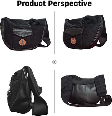 PETCUTE Сумка-переноска для собак, для маленьких собак, переноска для цуценят, дихаюча сітка, транспортна сумка, 9 кг (Чорний)