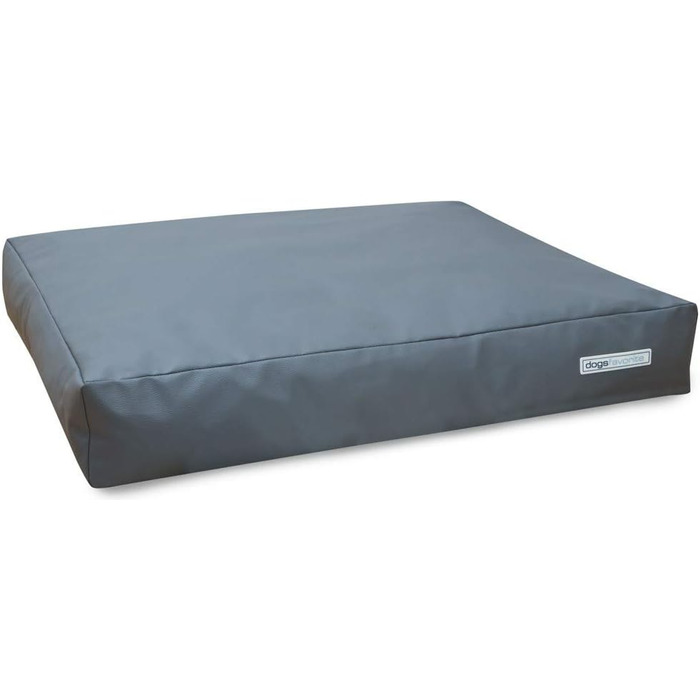 Ліжко для собак Big Pad з штучної шкіри, 140 x 110 см, XXL, сірий колір