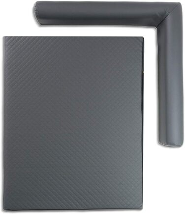 Крісло-ліжко для собак Mayaadi-Home Eck, сіре, 80x100x10 см, з штучної шкіри