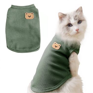 Футболка для котів сфінкс (Sphynx) трикотажна, дихаюча, зелена, XL (5.5-7.3 кг) - 3 шт.