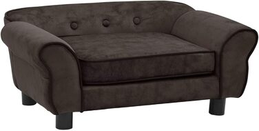 Диван для собак Tidyard: м'який лежак для домашніх тварин, коричневий, 72x45x30 см