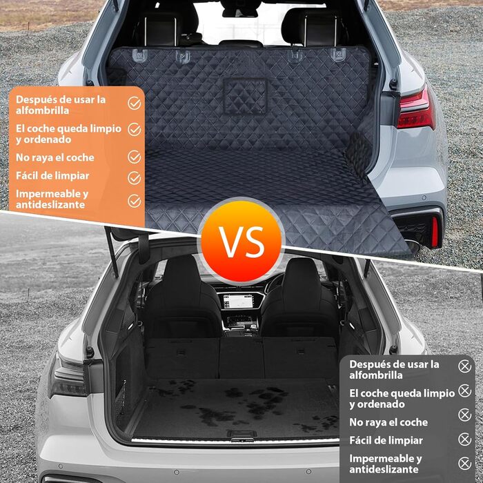 Водонепроникний килимок у багажник для собак, антиковзаючий, з боковим захистом, стійкий до подряпин, миючий, для SUV та позашляховиків