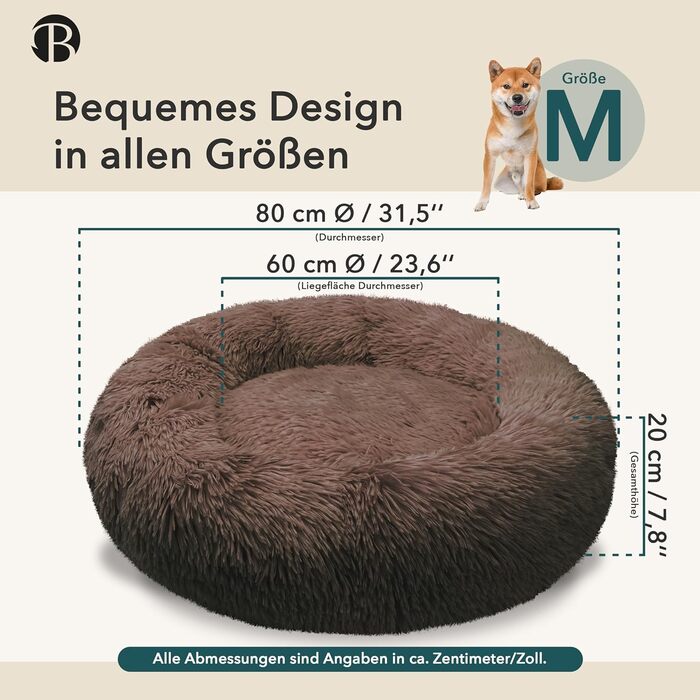 Кругле ліжко для собак середніх порід, 70 см. М'яке, зручне, з штучного хутра, знімний чохол, неслизьке, ергономічне.