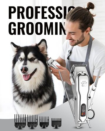 Професійна машинка для стрижки волосся Coldspot - для густого волосся, бездротова, з LED-дисплеєм, тиха, з металевим корпусом