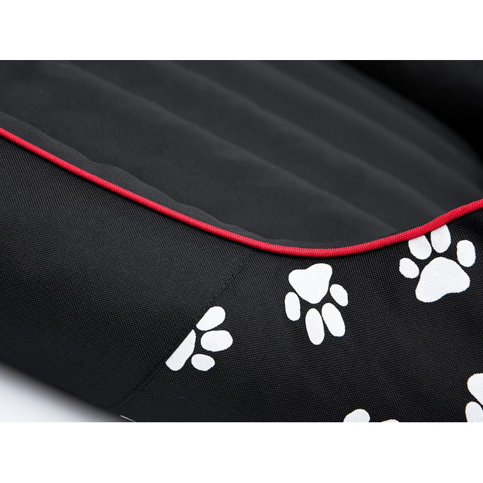 Крісло-ліжко для собак XL 110x90 см, чорне з лапами (L - 60x50 см)