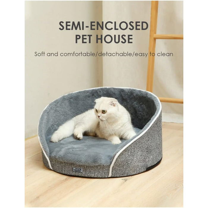 Ортопедичний лежак для котів та собак Dear Darling з memory foam, антрацит, великий