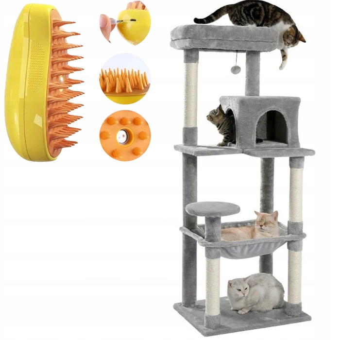 Високий когтеточка-комплекс із лежаком та стовпчиком для кігтів, вежа Emes 101 — 160 см