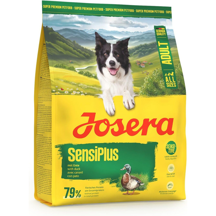 Сухий корм для дорослих собак Josera SensiPlus з качкою та рисом, гіпоалергенний, 12.5 кг