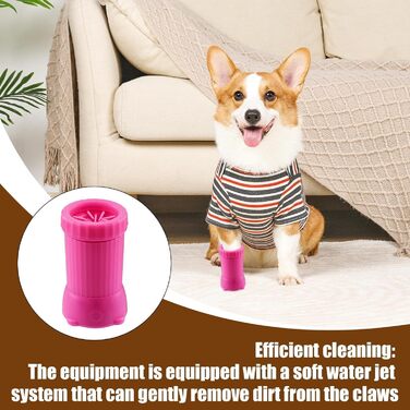Автоматичний очисник лап для собак, електричний, USB, зелений/рожевий