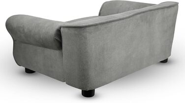 Диван для домашніх тварин MG Design сірого кольору – міцний дерев'яний каркас, м'яке оздоблення, легкий у догляді – диван для собак та котів, готовий до використання.