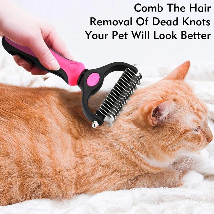 Двостороння щітка для грумінгу собак, котів та коней - видаляє підшерсток та розплутує шерсть. Підходить для собак різних порід та розмірів