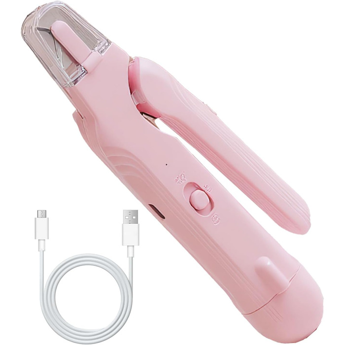 Триммер для нігтів собак з LED-підсвічуванням та акумулятором. Підходить для собак, цуценят. Рожевий колір.