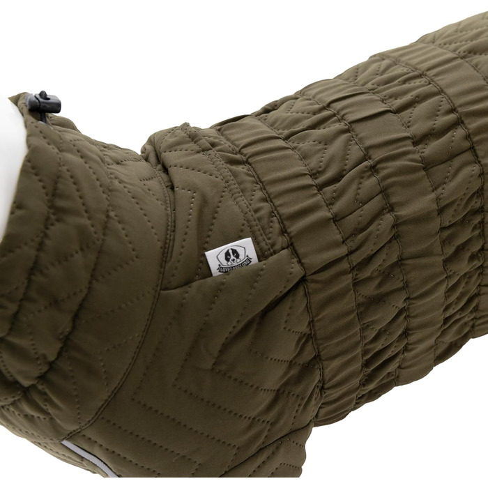 Теплий зимовий одяг для собак, двошаровий жилет, водонепроникний, вітронепроникний, з відбиваючими елементами, для Коргі та Такс, оливковий колір